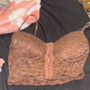 Lace Bralette in Brown